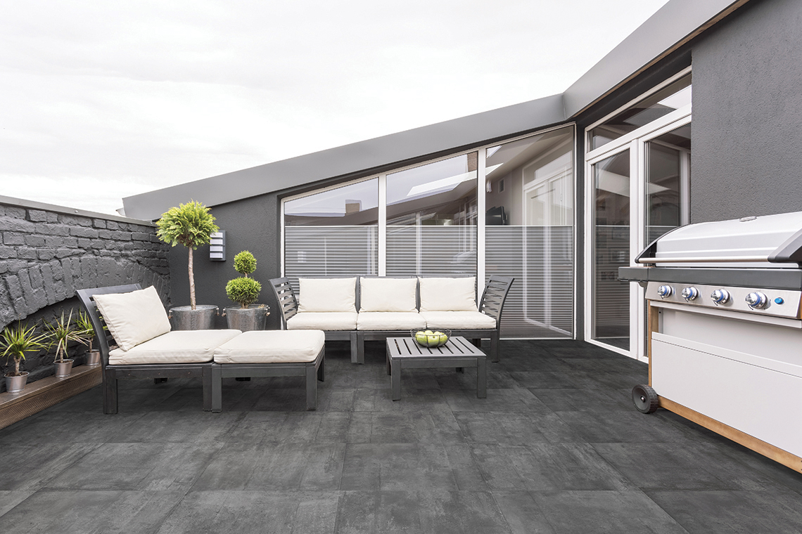 Dlažba na terče kalibrovaná Classtile Cement it Anthracite 60x60x2cm